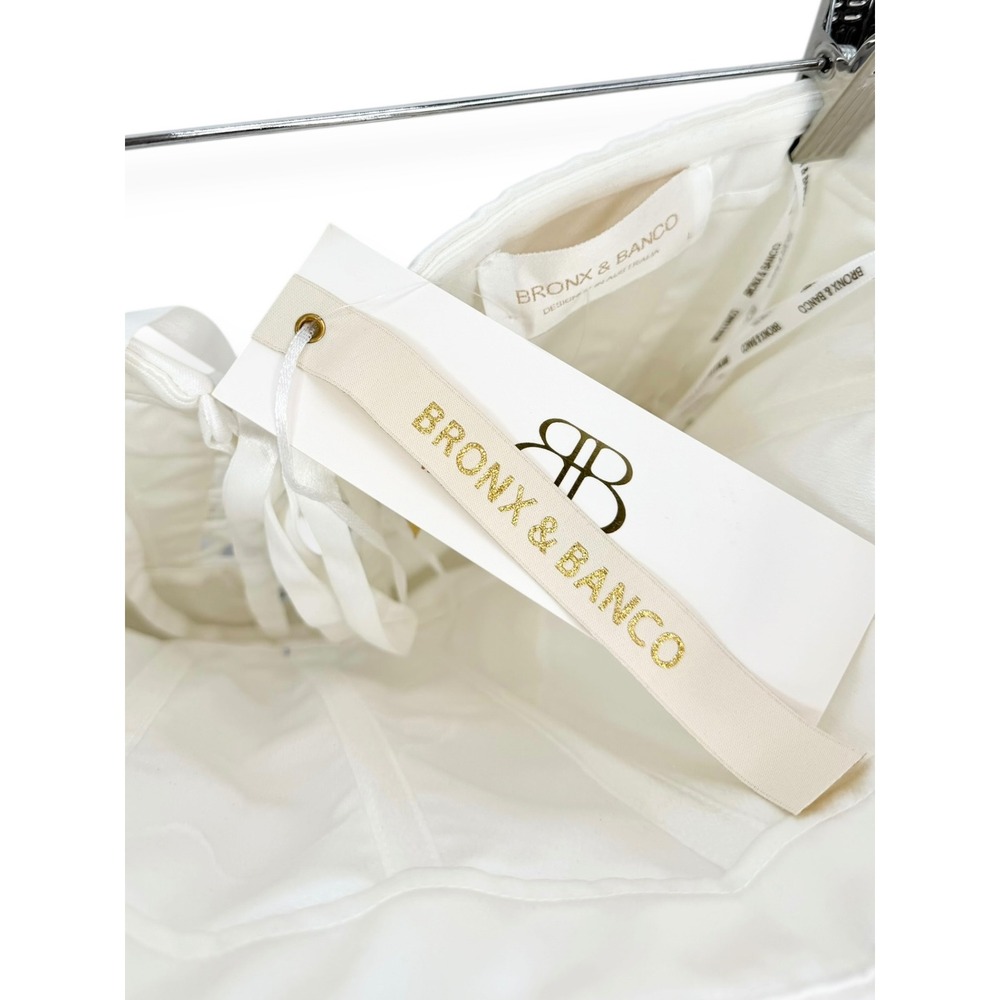 NWT Bronx and Banco Fiora Feather-Trimmed Strapless Mini Dress $950 - Size US 8 - Picture 11 of 13